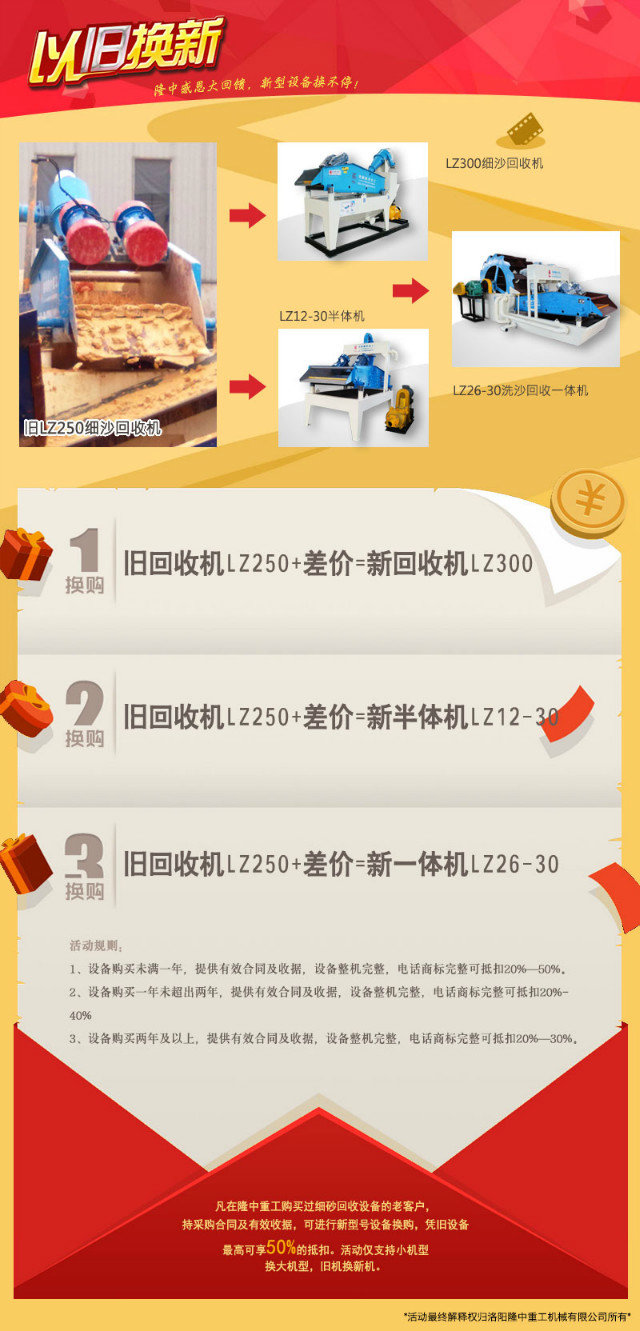 細沙回收機以舊換新 細沙回收機以舊換新